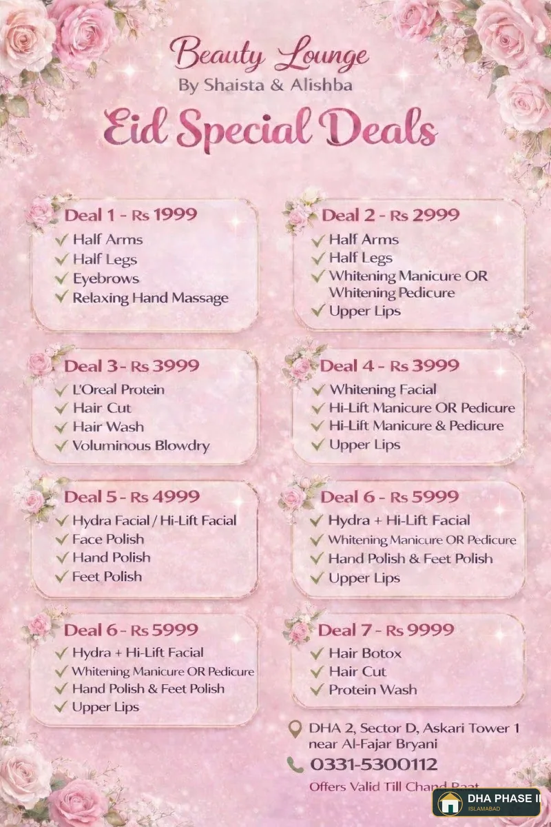 Beauty lounge by shaista and alishba in DHA Phase 2 Islamabad