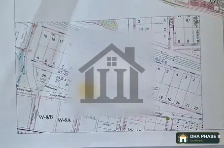 1.21 Kanal Corner Plot 5 Marla Extra Land Paid Map Approved Table Top Location DHA Phase 2 Sector A image 1