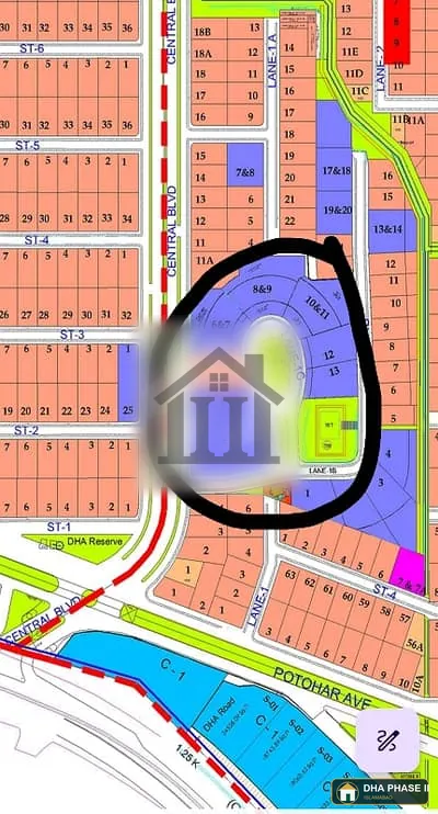 3 Kanal Plot No....... Lane 1 C/ Central Boulevard. Sector H. DHA 2. Islamabad image 1