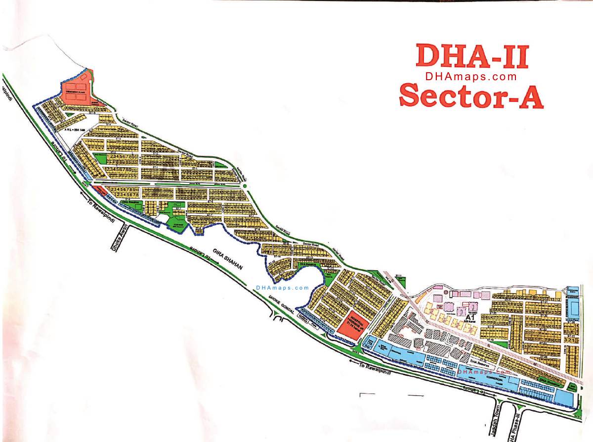 DHA Phase 2 Islamabad Sector A map