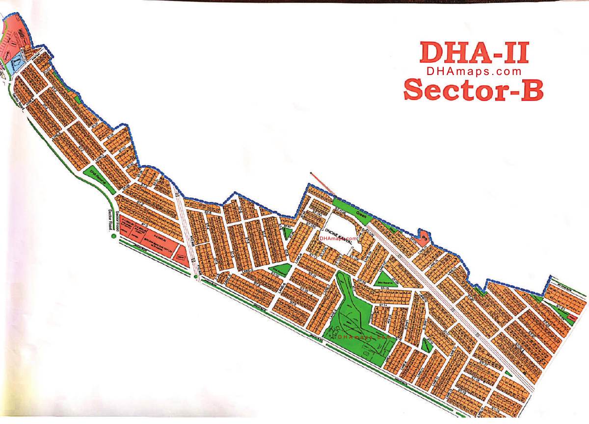DHA Phase 2 Islamabad Sector B map